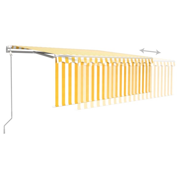 Toldo automático persiana LED sensor de viento 4,5x3m