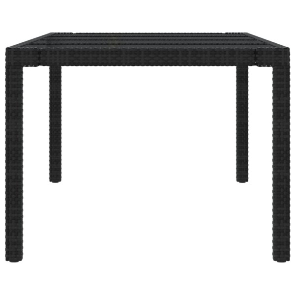 Set comedor jardín 11 pzas cojines ratán sintético negro y gris