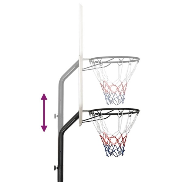 Canasta de baloncesto polietileno blanco 282-352 cm