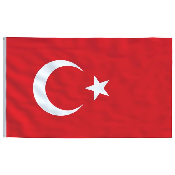 Mástil y bandera de Turquía aluminio 6,23 m