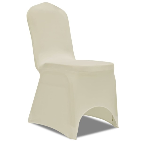 Funda de silla elástica 18 unidades color crema