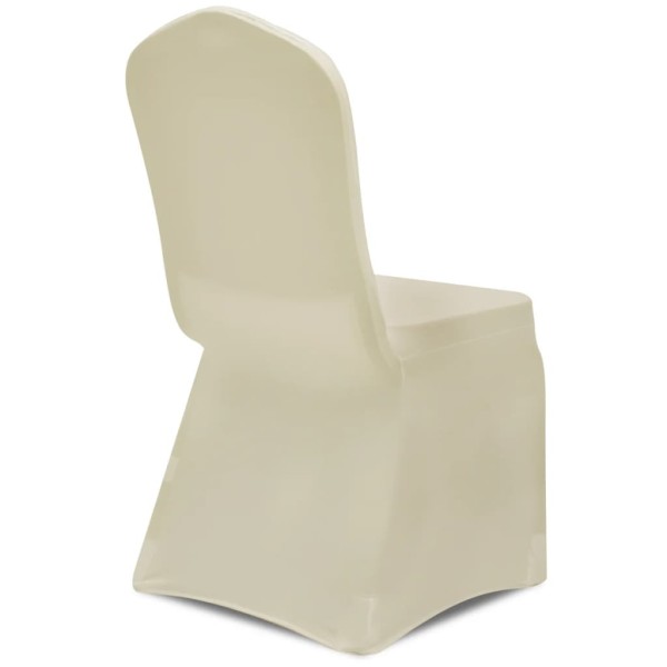 Funda de silla elástica 18 unidades color crema