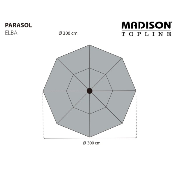 Madison Sombrilla Elba verde 300 cm