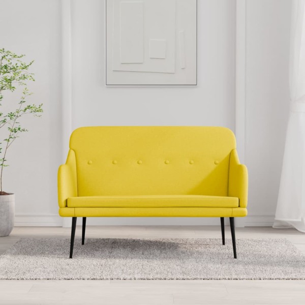 Banco de tela amarillo claro 110x76x80 cm