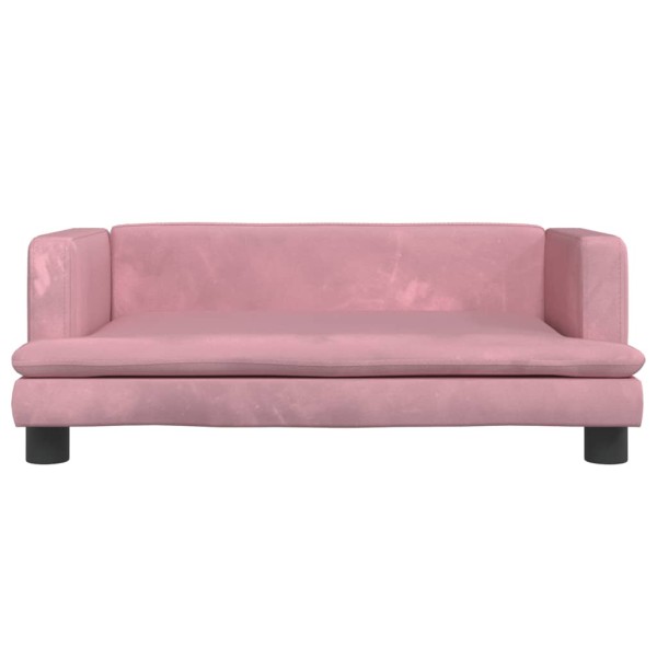 Cama para perros de terciopelo rosa 80x45x30 cm