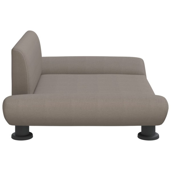 Cama para perros de tela gris taupe 70x45x28 cm