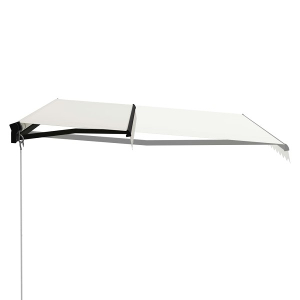 Toldo retráctil manual con LED crema 400x300 cm