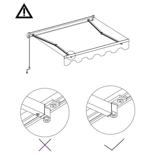 Toldo manual retráctil azul y blanco 600x300 cm