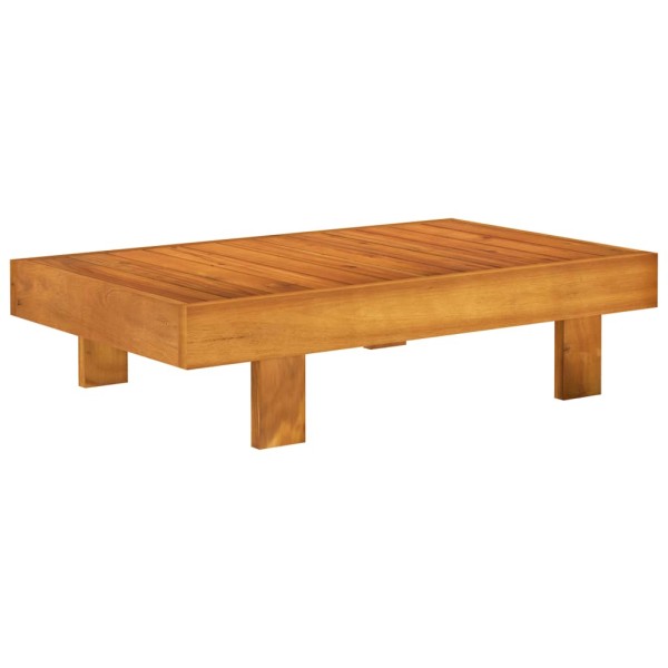 Muebles de jardín 4 pzas cojines crema madera de acacia