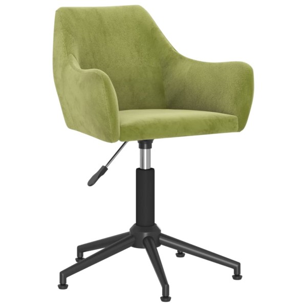 Silla de comedor giratoria de terciopelo verde claro