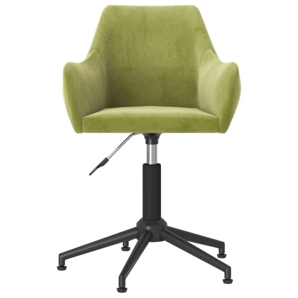 Silla de comedor giratoria de terciopelo verde claro