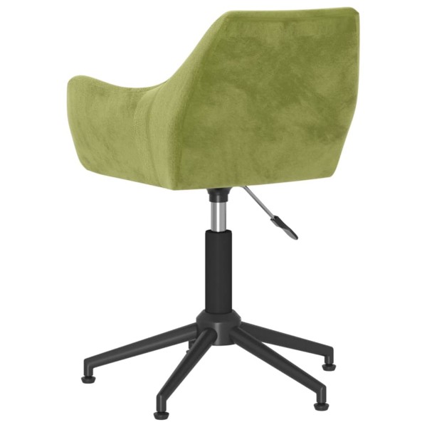 Silla de comedor giratoria de terciopelo verde claro