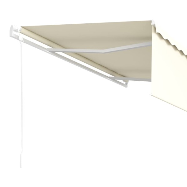 Toldo retráctil manual con persiana crema 5x3 m