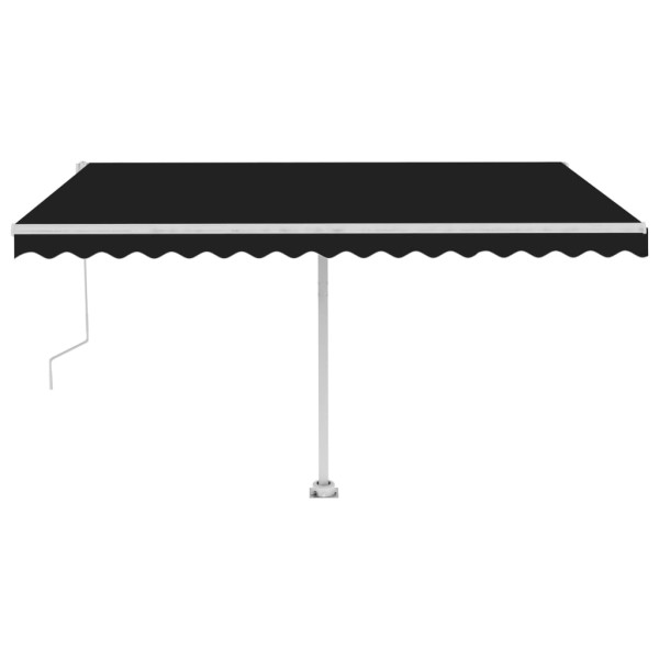 Toldo de pie automático gris antracita 450x350 cm