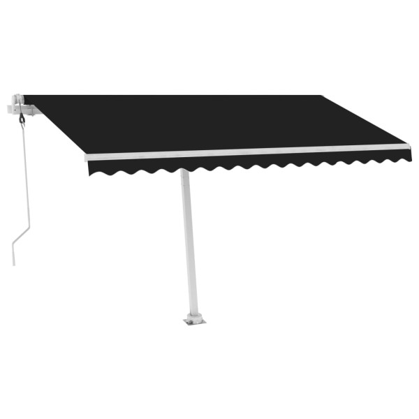 Toldo de pie automático gris antracita 450x350 cm