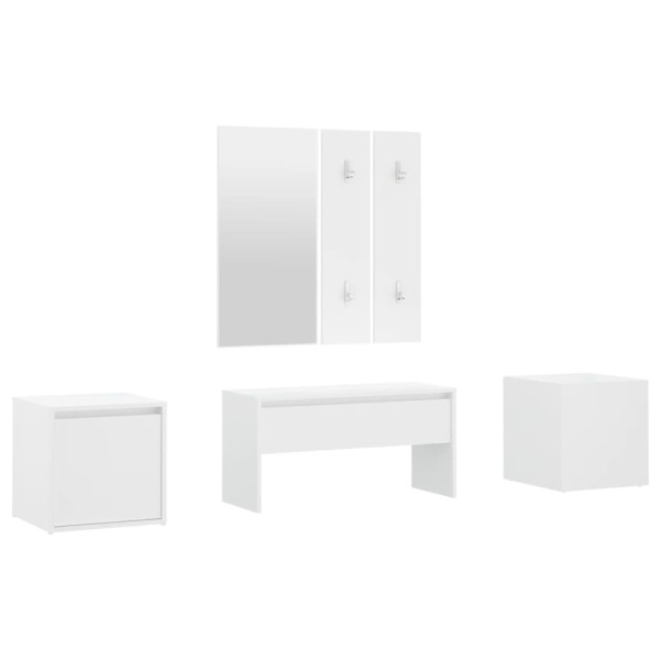 Juego de muebles de recibidor madera contrachapada blanco