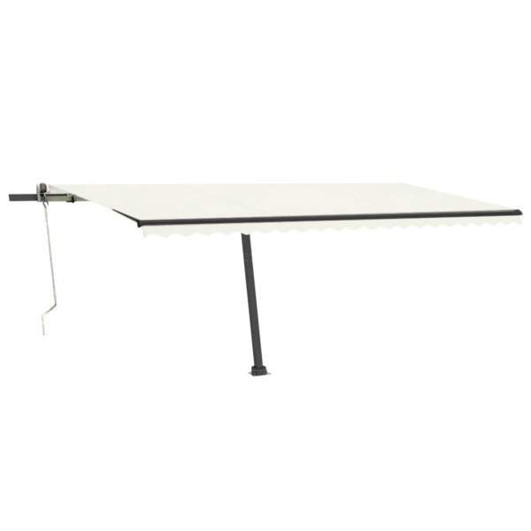 Toldo de pie automático crema 500x300 cm