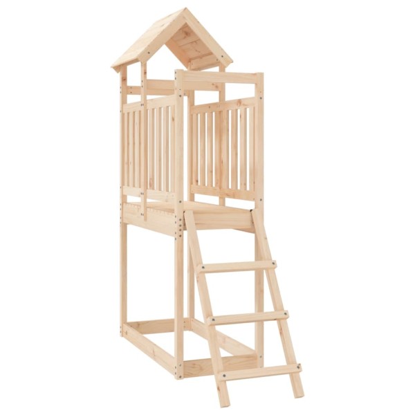 Parque infantil de exterior madera maciza de pino 53x110x214 cm