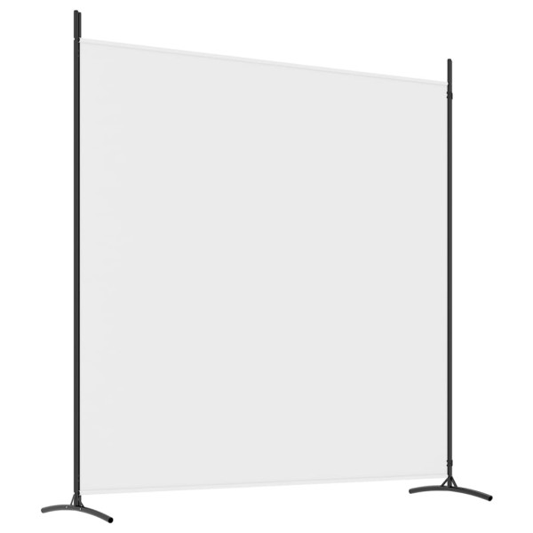 Biombo divisor de 2 paneles de tela blanco 348x180 cm