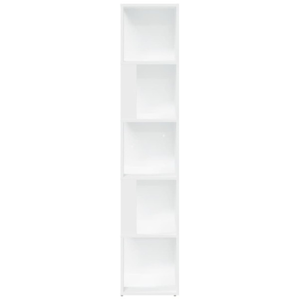 Mueble de esquina madera contrachapada blanco 33x33x164,5 cm