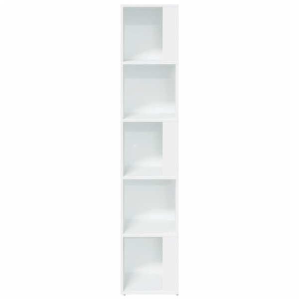 Mueble de esquina madera contrachapada blanco 33x33x164,5 cm