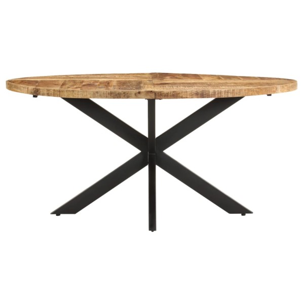 Mesa de comedor de madera de mango rugosa 160x90x75 cm