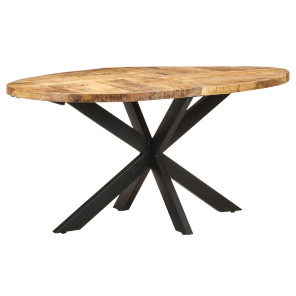 Mesa de comedor de madera de mango rugosa 160x90x75 cm