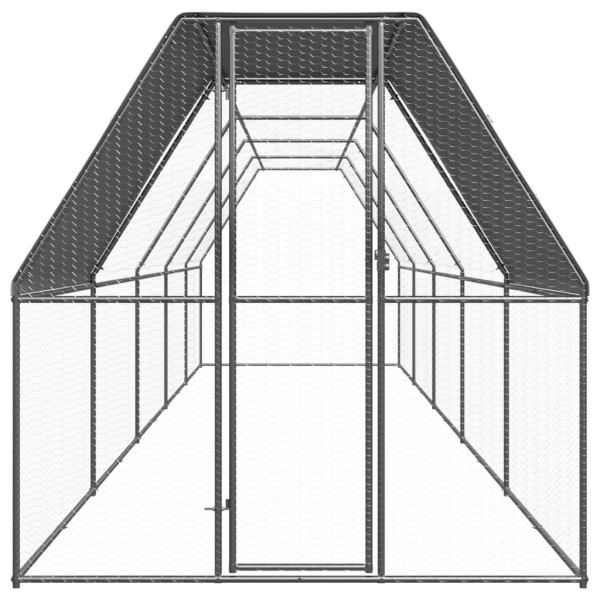 Jaula gallinero de exterior de acero galvanizado 2x10x2 m