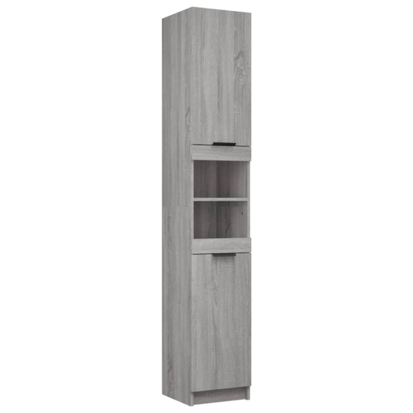 Set de muebles de baño 5 pzas madera contrachapada gris sonoma