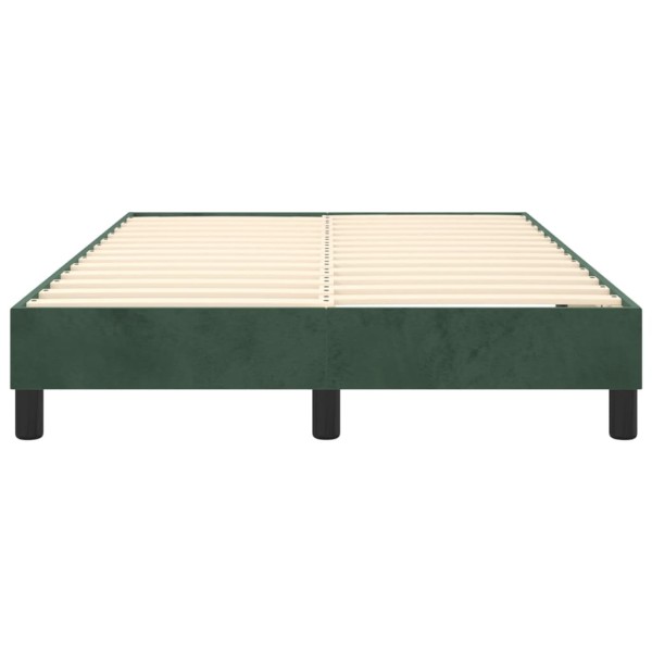 Estructura de cama box spring terciopelo verde oscuro 120x200cm