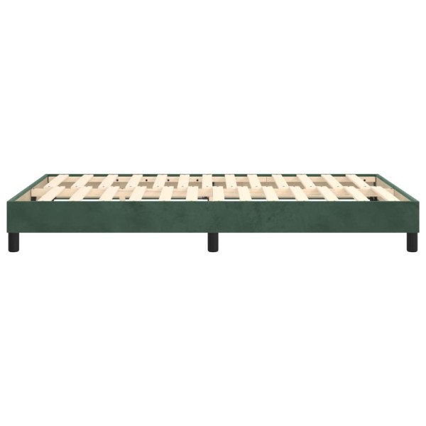 Estructura de cama box spring terciopelo verde oscuro 120x200cm