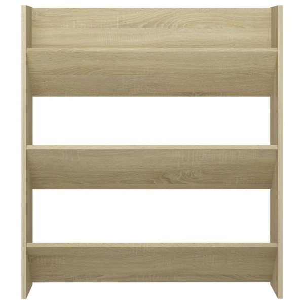 Zapatero de pared madera contrachapada roble Sonoma 80x18x90 cm