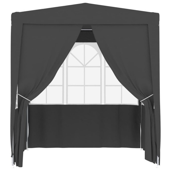 Carpa profesional fiestas con paredes gris 90 g/m² 2,5x2,5 m