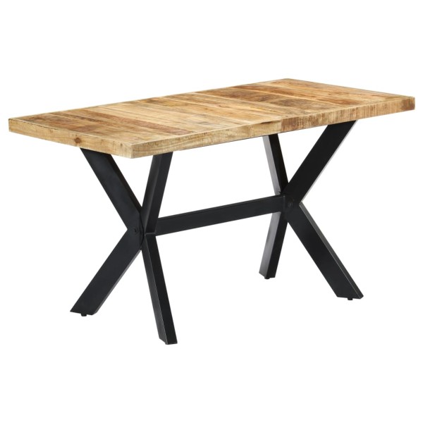 Mesa de comedor madera maciza de mango en bruto 140x70x75 cm