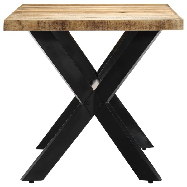 Mesa de comedor madera maciza de mango en bruto 140x70x75 cm