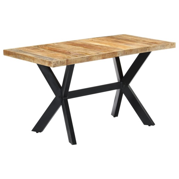 Mesa de comedor madera maciza de mango en bruto 140x70x75 cm