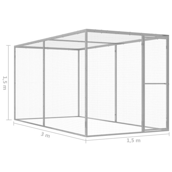 Jaula para gatos acero galvanizado 3x1,5x1,5 m