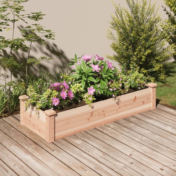 Jardinera arriate con forro madera maciza abeto 120x45x25 cm