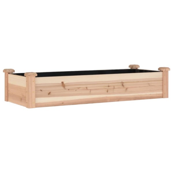 Jardinera arriate con forro madera maciza abeto 120x45x25 cm