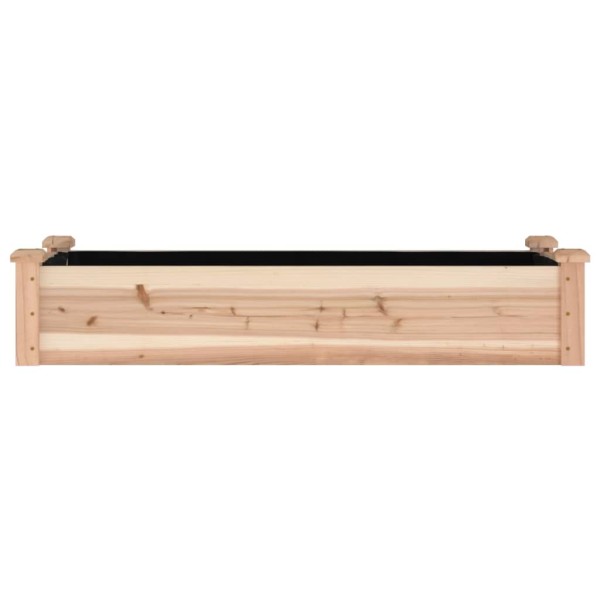 Jardinera arriate con forro madera maciza abeto 120x45x25 cm