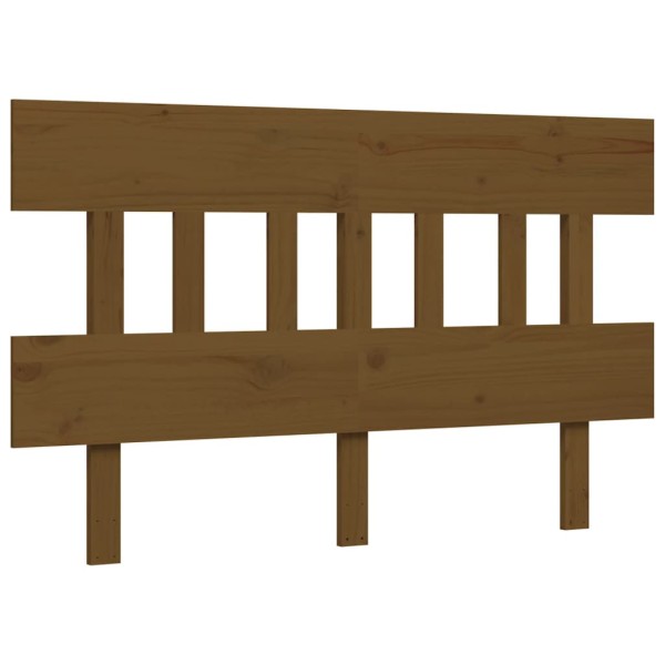 Cama para personas mayores cabecero madera maciza marrón miel