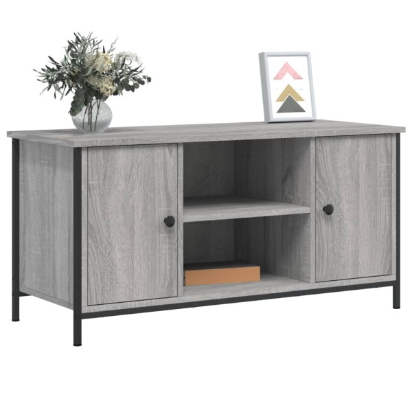 Mueble de TV madera contrachapada gris Sonoma 100x40x50 cm