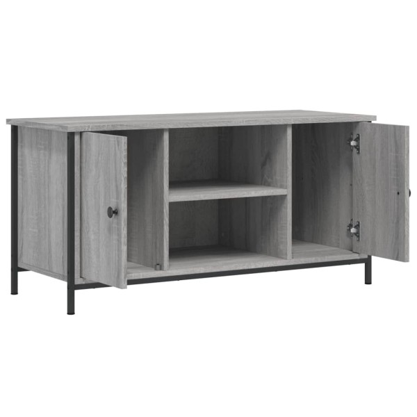 Mueble de TV madera contrachapada gris Sonoma 100x40x50 cm