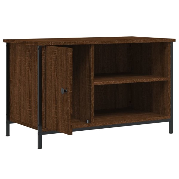 Mueble para TV madera contrachapada marrón roble 80x40x50 cm