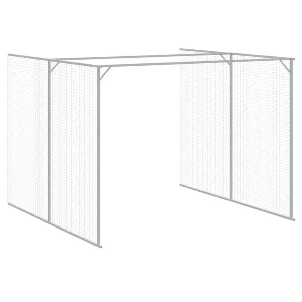 Caseta perro corral acero galvanizado gris claro 214x1069x181cm