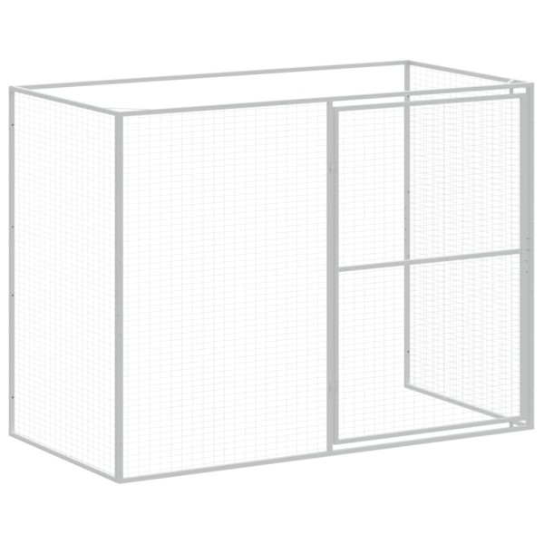 Caseta perro corral acero galvanizado gris claro 214x1069x181cm