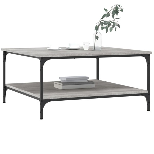 Mesa de centro madera de ingeniería gris Sonoma 80x80x40 cm