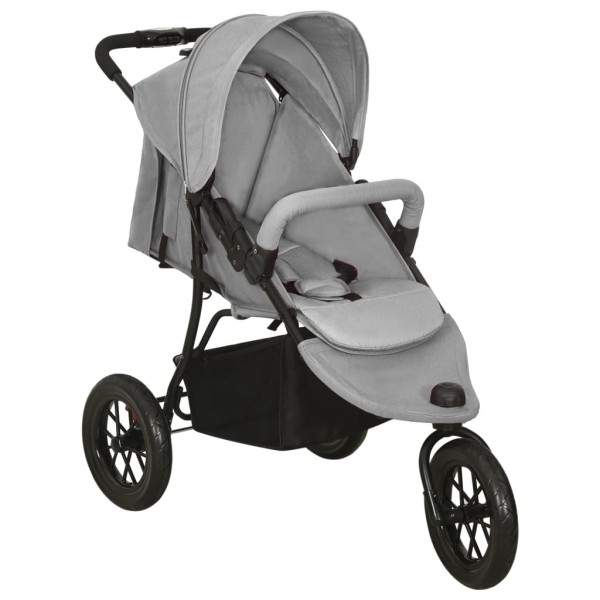 Carrito de bebés de acero gris claro