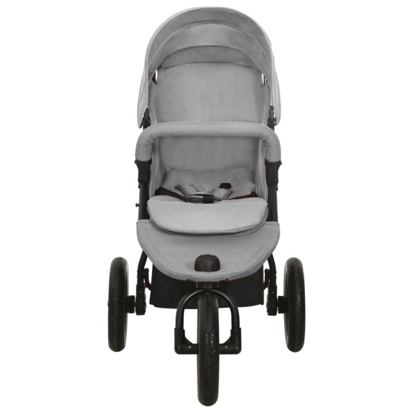 Carrito de bebés de acero gris claro