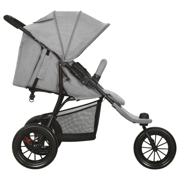 Carrito de bebés de acero gris claro